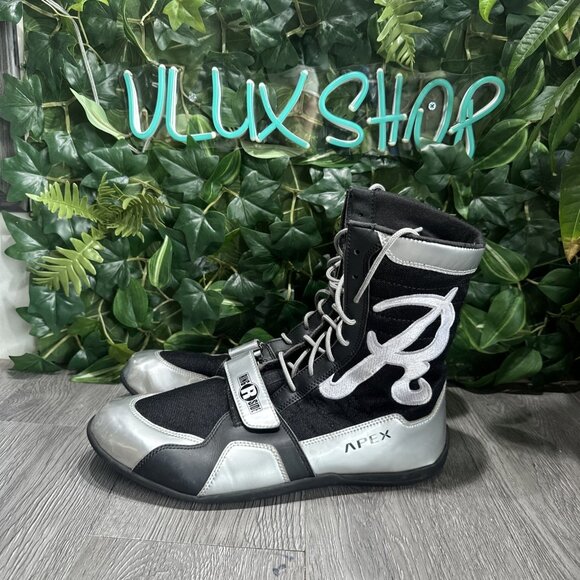 Ringside Apex Elite Shoe12 Hi-Top Low Top Boxing Shoes Boots - Black Size 13 - Picture 4 of 9